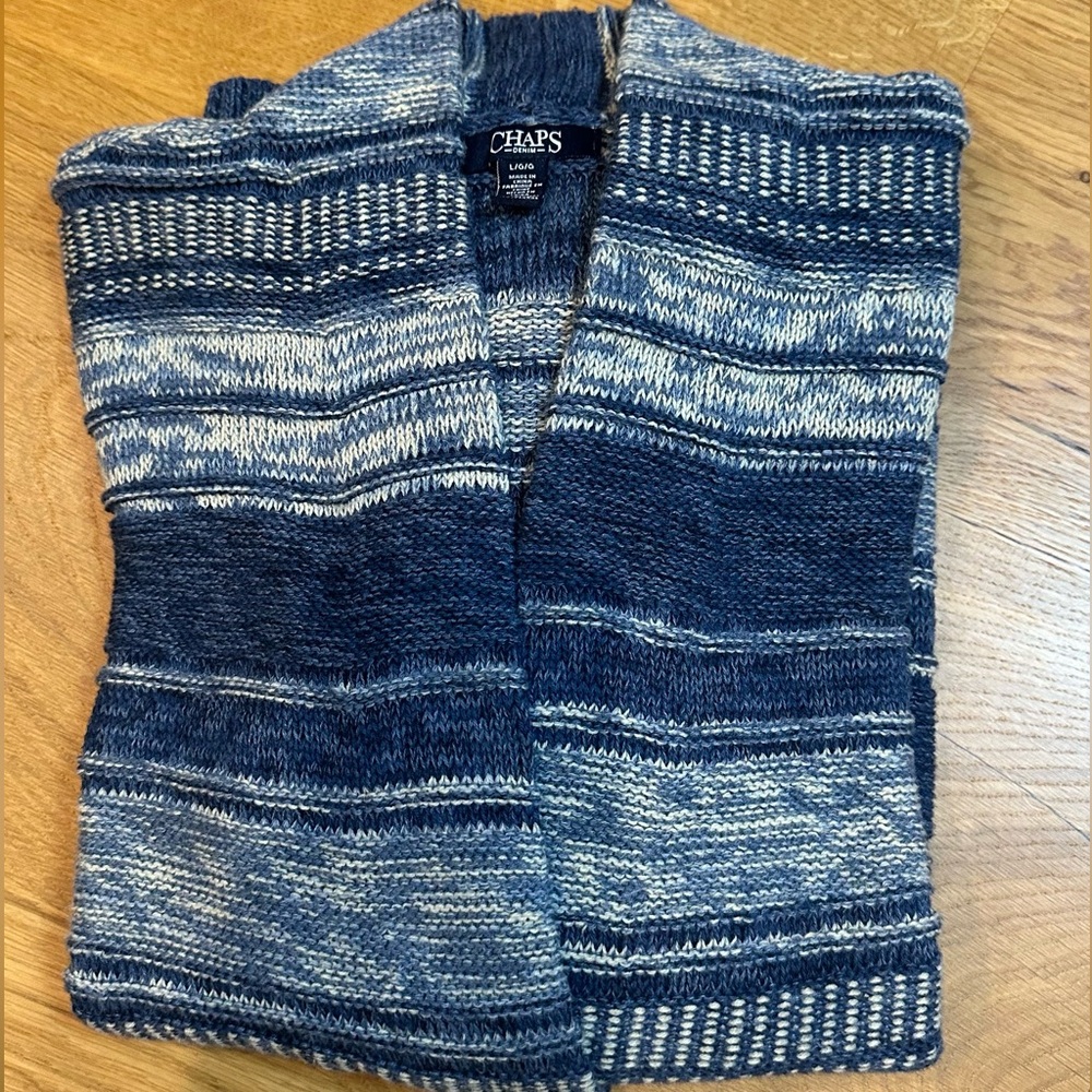 Chaps Denim cardigan sweater